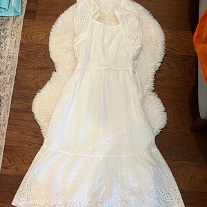Justice White Eyelet Casual Dress for Kids
